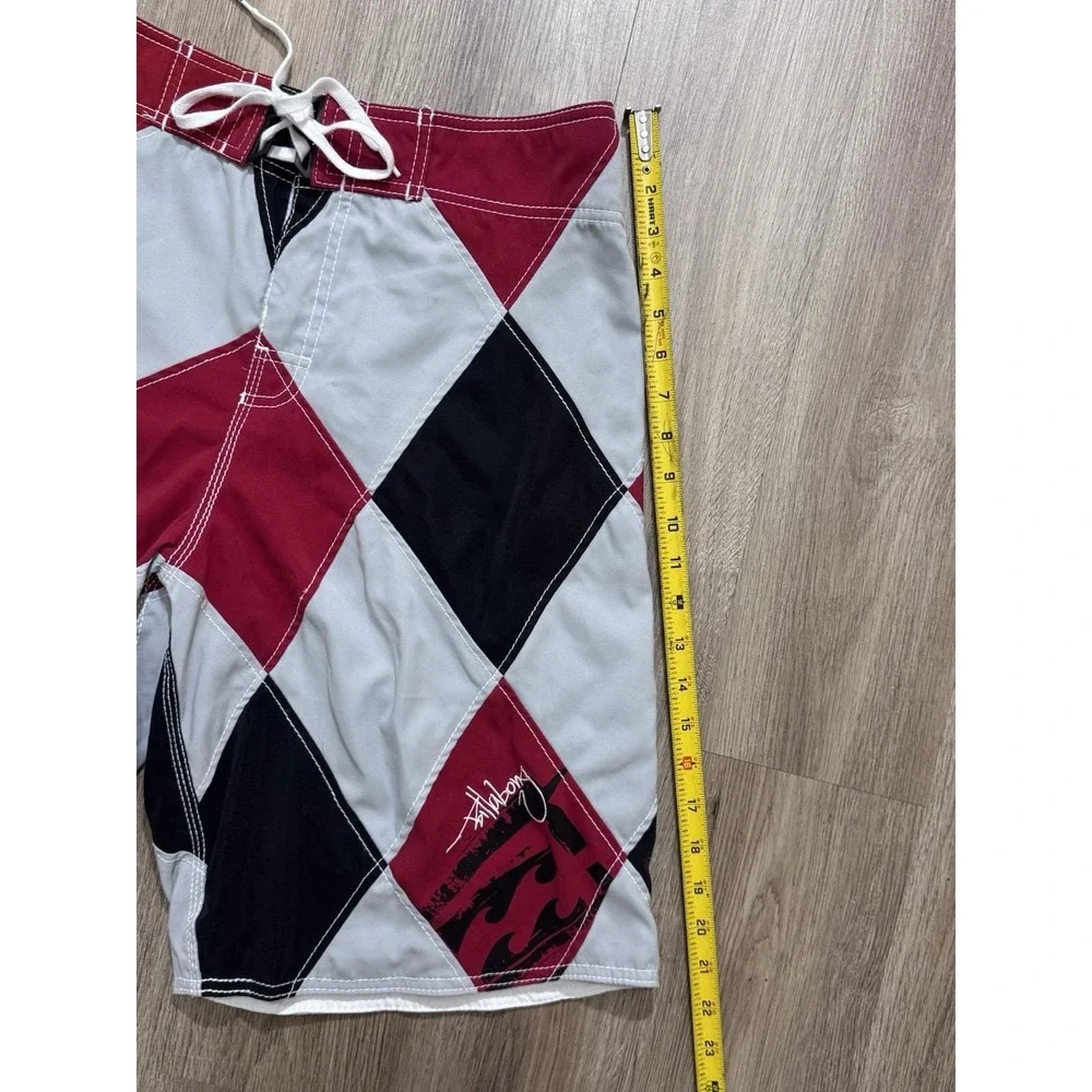 Y2K Billabong Andy Iron Diamonds Pro Boardshorts Men's Size 33